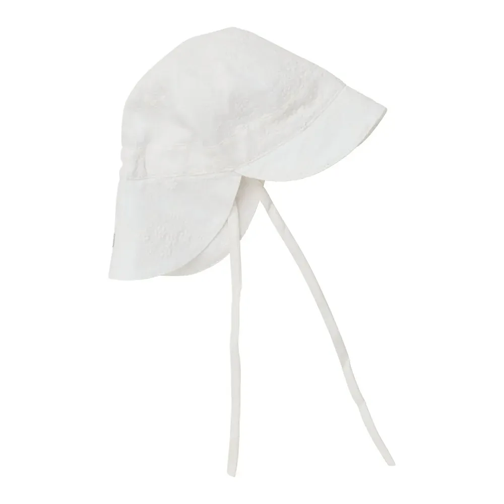 Mousseline zomerhoede geborduurd white 50/56