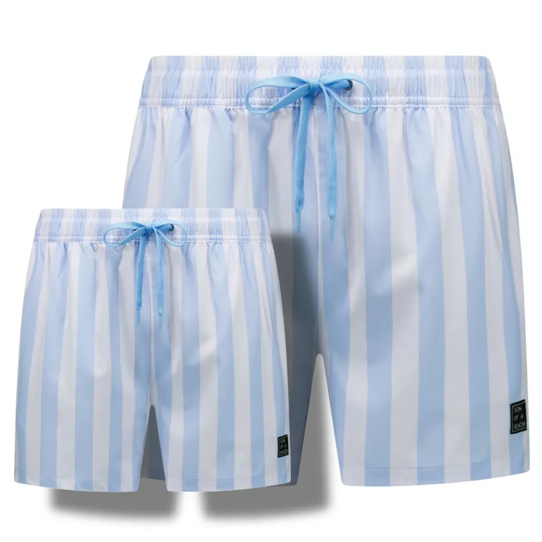 Zwemshort boys blauw met strepen