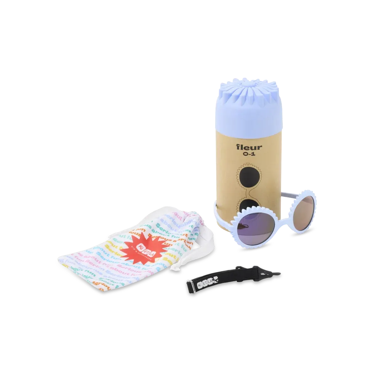 zonnebril fleur 0-1 jaar / 1-2 jaar/ 2-4 jaar Bleu