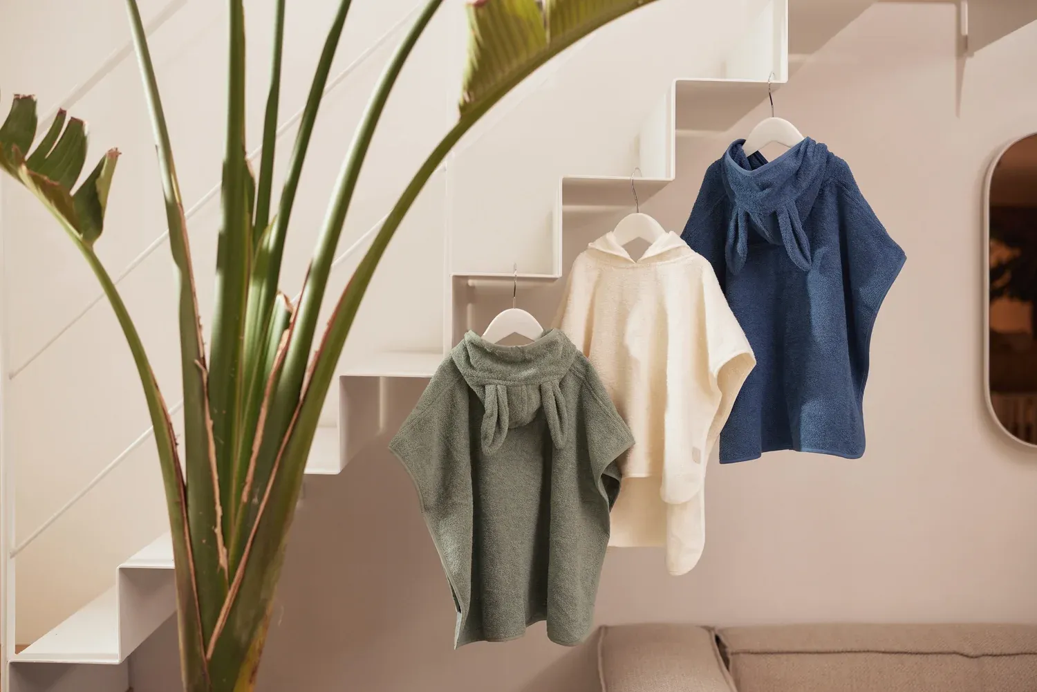 Poncho badstof konijn green