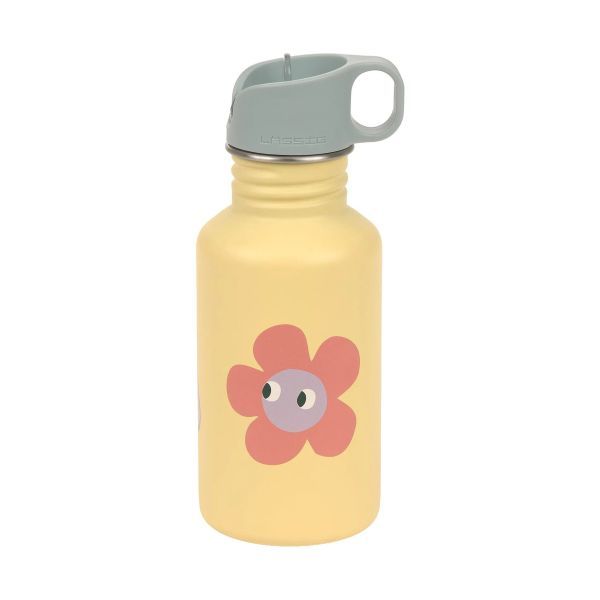 Stainless steel fles yellow flower 500ml