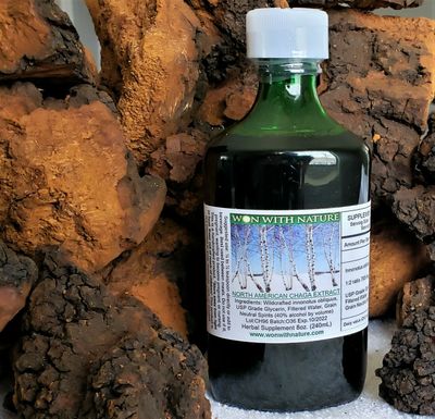 Chaga Extract, North American.  8 ounce. Free Shipping.