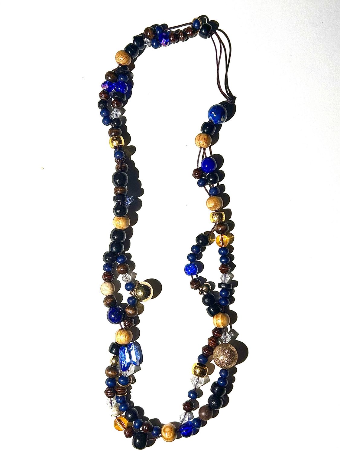Blue Brown Stretchy Waist-bead