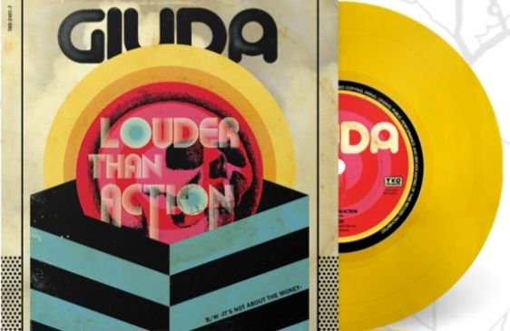 Giuda &quot;Louder Than Action&quot; 7&quot; single - ( YELLOW VINYL ) - LIMITED TO 300 COPIES!!