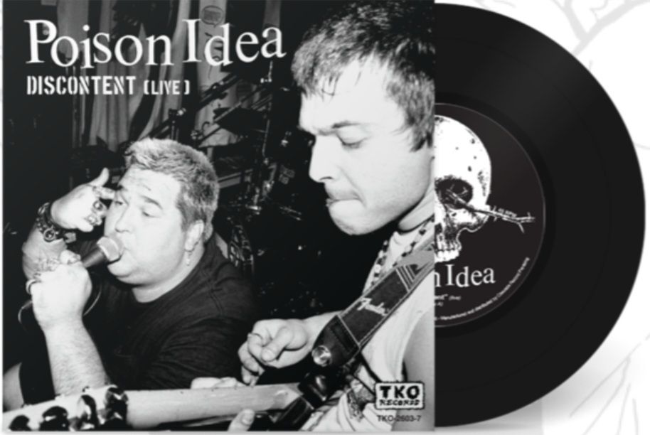 SHEER TERROR / POISON IDEA - "Feeding America"  7" Split Single  (BLACK VINYL)