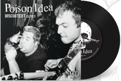 SHEER TERROR / POISON IDEA - "Feeding America"  7" Split Single  (BLACK VINYL)