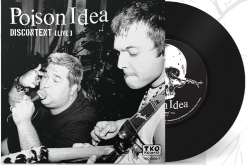 SHEER TERROR / POISON IDEA - "Feeding America"  7" Split Single  (BLACK VINYL)