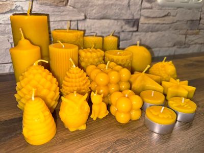 Kerzen aus 100% Bienenwachs - verschiedene Motive