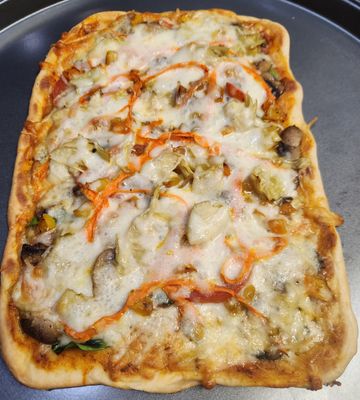Veggie flatbread pizza