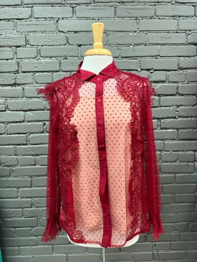 Elizabeth Mesh Long Sleeve w/cami, Size: Small