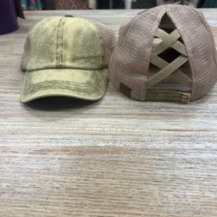 CC Stonewashed Criss Cross Trucker Hat- Lime, Color: Lime