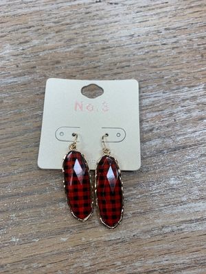 Red Plaid Earrings