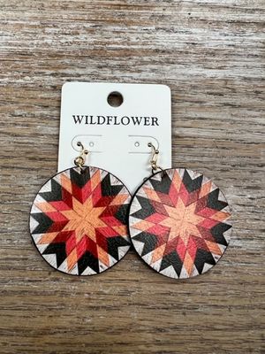Star Burst Multi Color Earrings