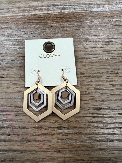 Gold Silver Shaped Earrings