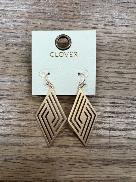 Gold Diamond Design Earrings