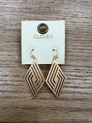 Gold Diamond Design Earrings