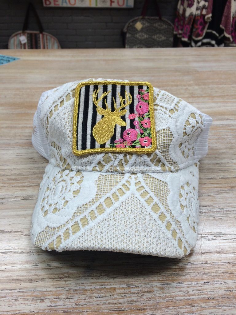 Golden Deer Crochet Hat