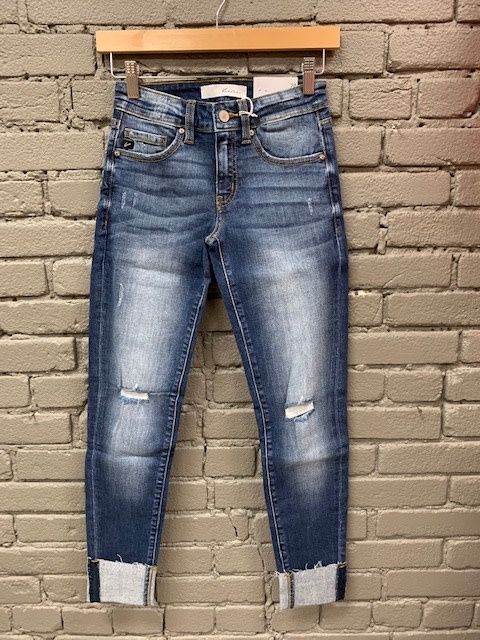 Stella Low Rise Rip Ankle Skinny Jeans