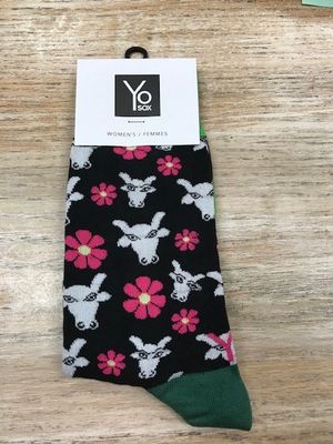 Women’s Crew Socks, MooMeadow