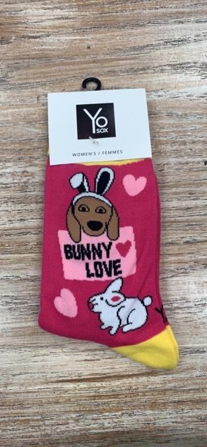 Women’s Crew Socks, Bunny Love