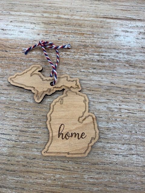 Michigan Home Wood Ornament