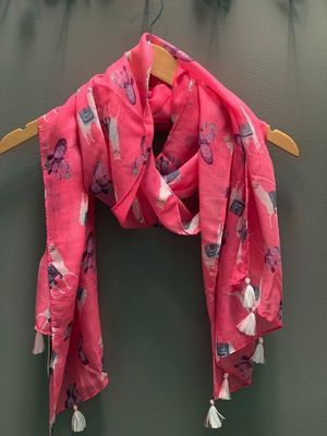 Pink Llama Scarf