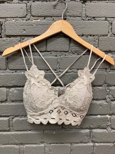 Scalloped Lace Padded Bralette