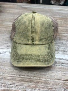CC Stonewashed Criss Cross Trucker Hat- Honey