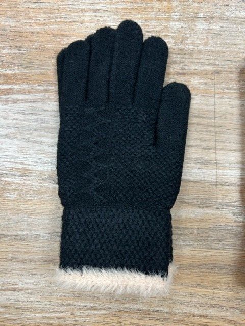 Knit Fur Gloves 
