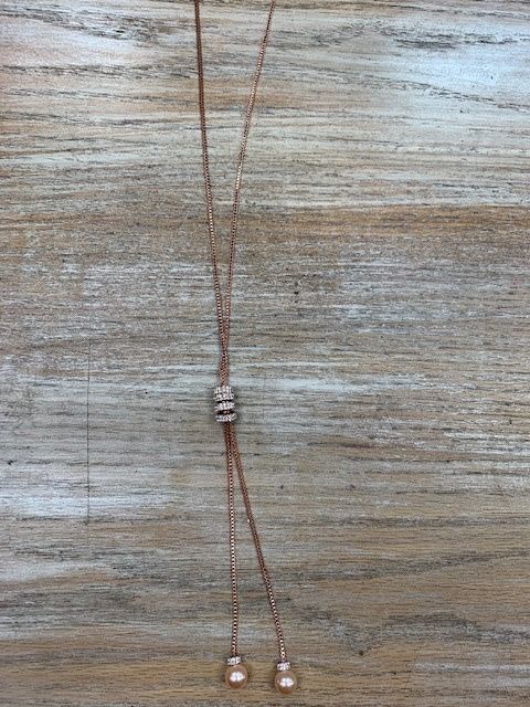 Rose Gold Lariat Necklace