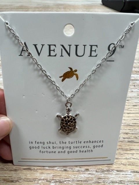 Good Luck Printed Turtle Necklace
