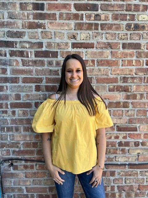 Stevie Yellow OTS Pocket Top