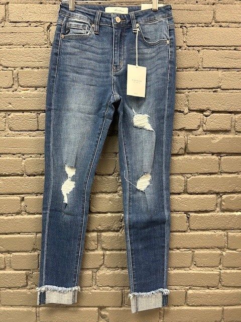 Elvis High Rise Ankle Skinny Jeans