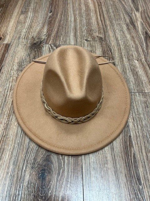 Leather Trim Fedora 