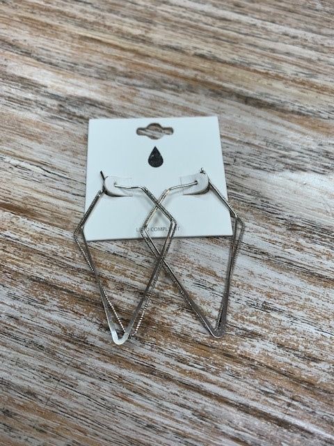 Double Diamond Wire Earrings