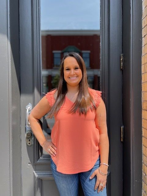 London Orange Lace Trim Top