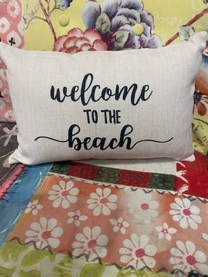 Welcome to the beach pillow