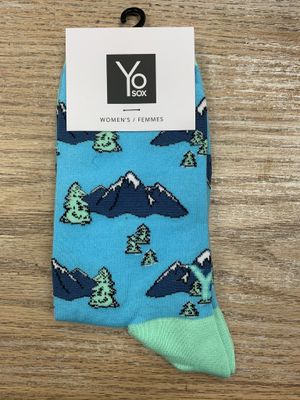 Women&#39;s crew socks- Mountains