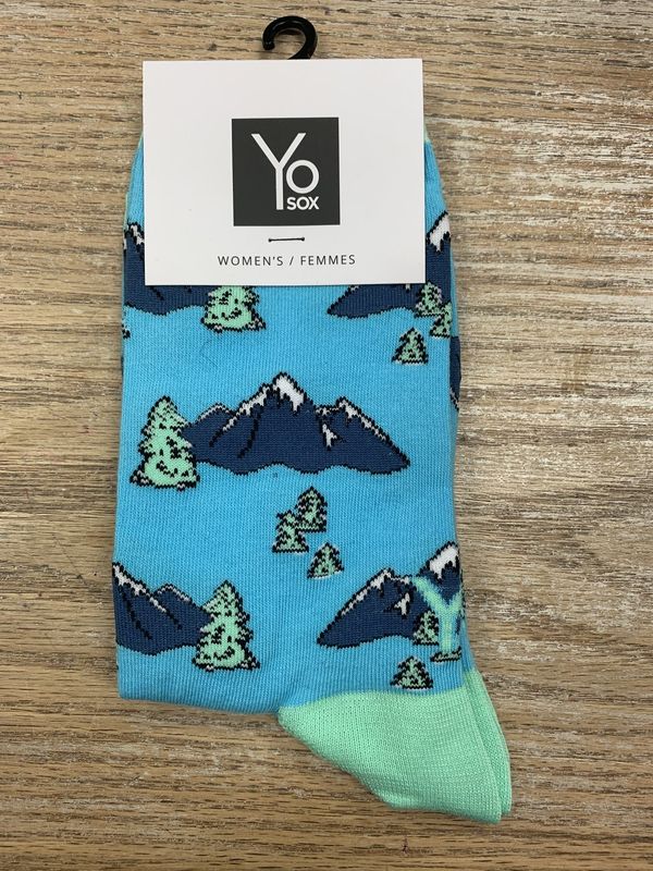 Women&#39;s crew socks- Mountains