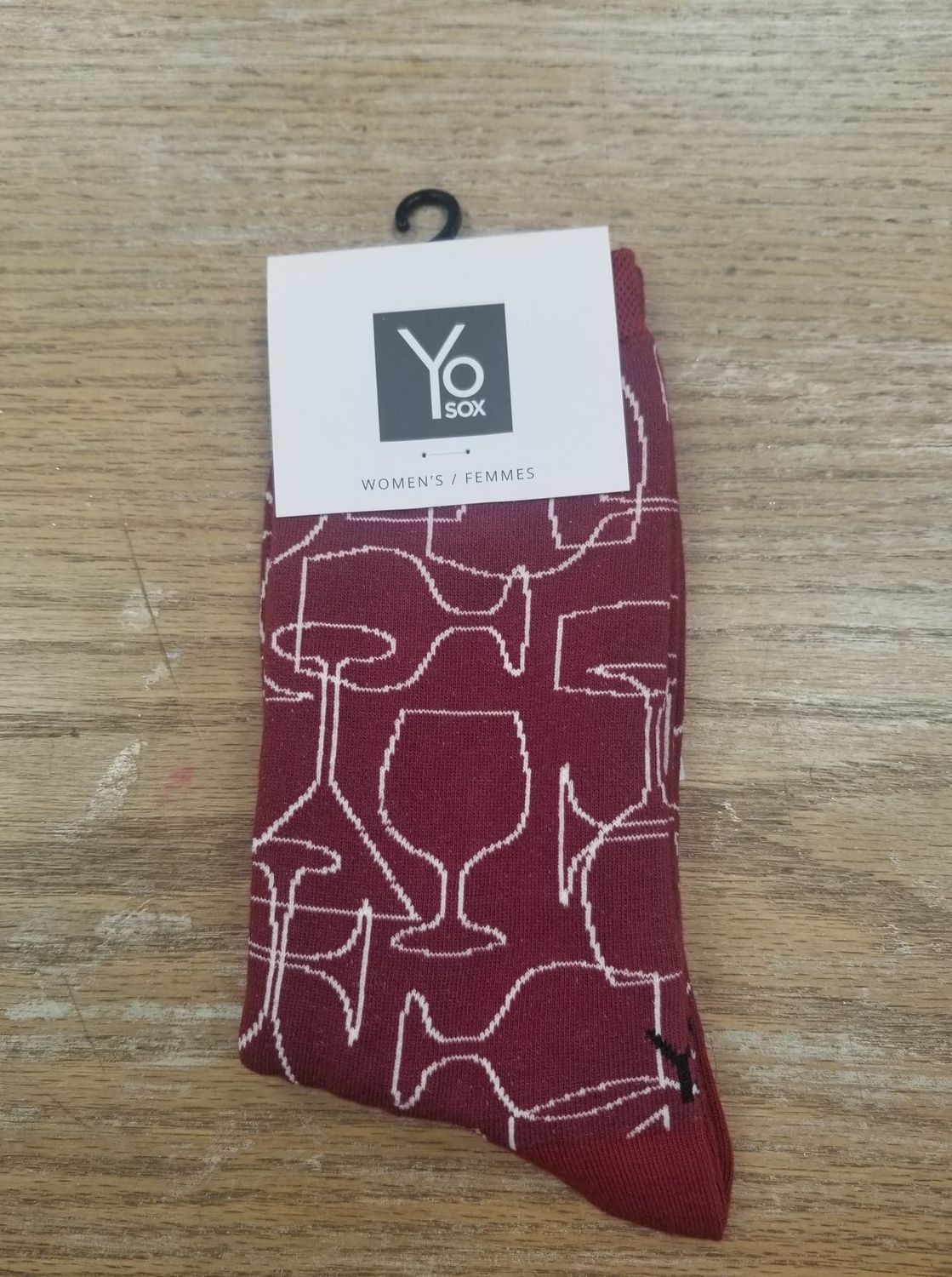 Women&#39;s Crew Socks - Wine Glasses