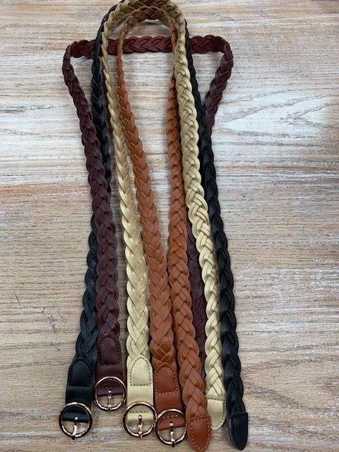 Assorted Braided Belt w/ Gold Buckle