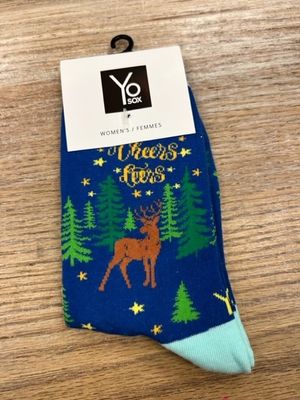Women's Crew Socks - Cheers Deers
