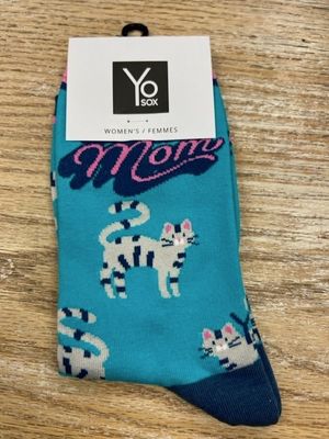 Women's Crew Socks- Cat Mom
