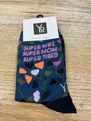 Women's Crew Socks- Super Mom