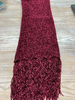 Acrylic Chenille Wrap-Burgundy