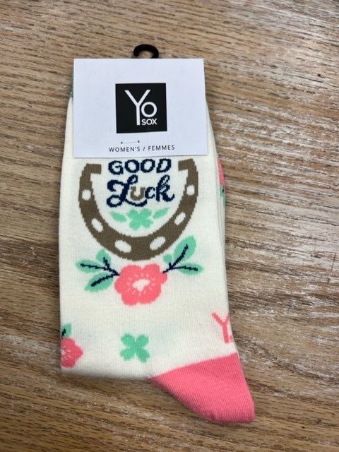 Women&#39;s Crew Sock- Good Luck