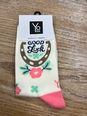 Women's Crew Socks- Good Luck