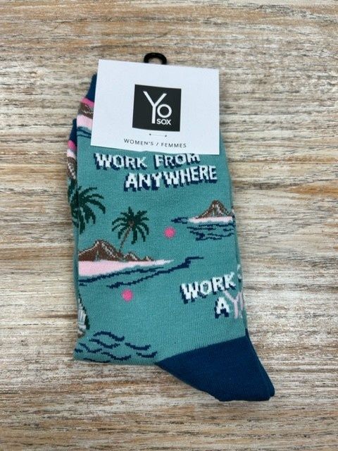 Women&#39;s Crew Socks- WorkFromAnywhere