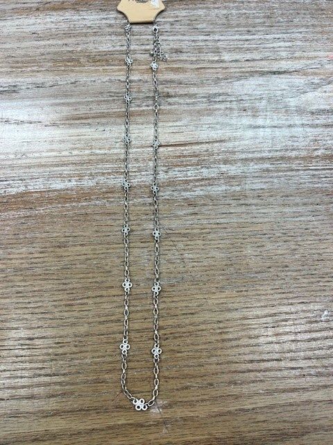 Long Silver Chain Necklace