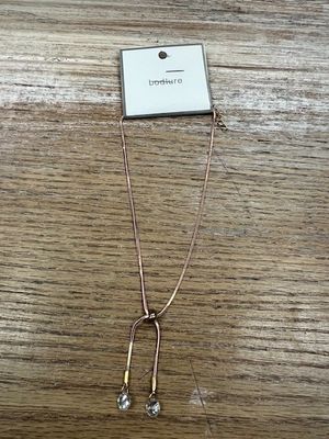 Pink Chain Adjustable Crystal Necklace